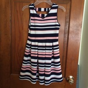 Striped Skater Skirt Dress Size 10